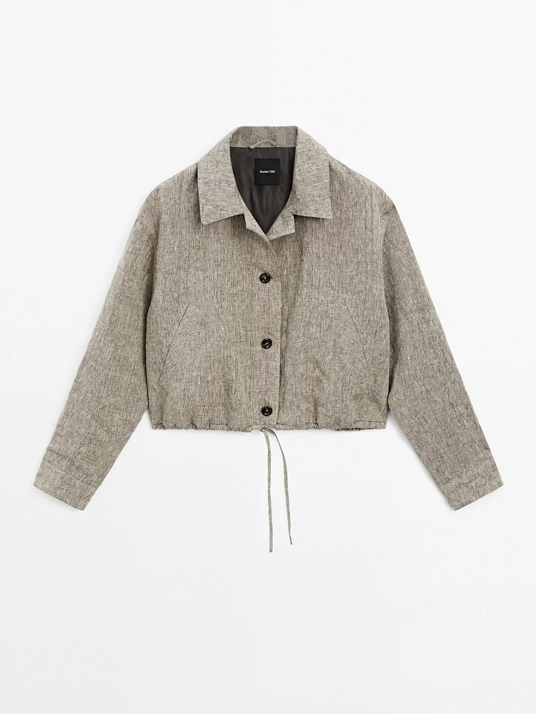 Veste bomber 100 % lin