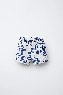 GEOMETRIC PRINT SHORTS