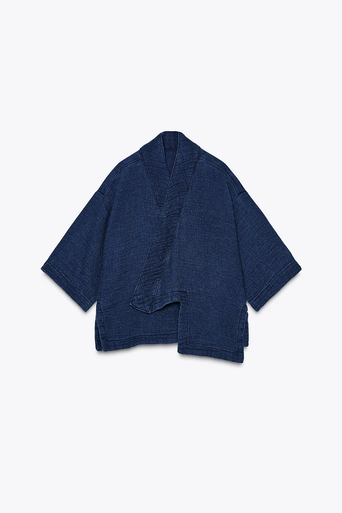 WRAP DENIM KIMONO X FANGLU LIN