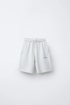 ATHLETIC SHORTS WITH TEXT