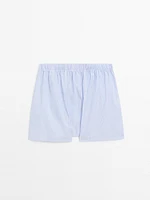 100% cotton striped boxers