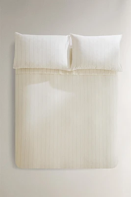 HOUSSE DE COUETTE LIN COTON RAYURES