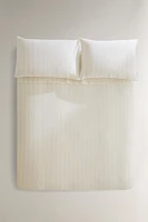 HOUSSE DE COUETTE LIN COTON RAYURES