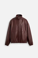 RELAXED FIT LEATHER JACKET