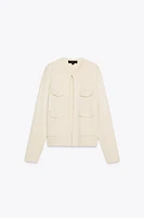 GILET EN MAILLE AVEC POCHES