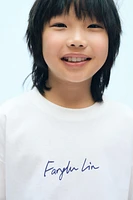 T-SHIRT UNI INSCRIPTION X FANGLU LIN