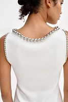 SHORT BEADED KNIT DRESS