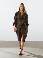 100% linen shirt dress