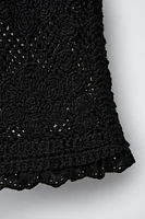 CROCHET LACE KNIT PANTS