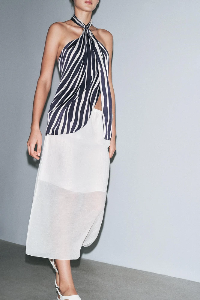 JUPE MIDI SEMI-TRANSPARENTE ZW COLLECTION