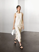 Robe longue fluide à volants