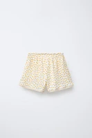 LACE PRINT SHORTS