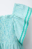 TEXTURED STRIPED DRESS