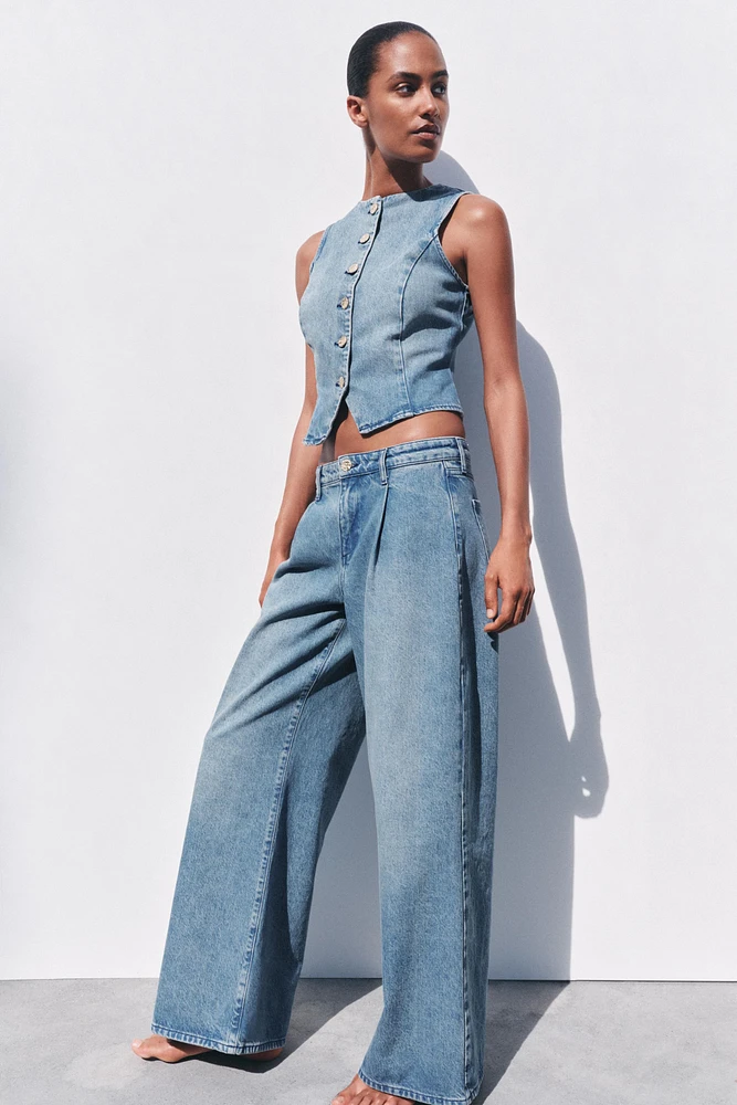 JEAN Z1975 COUPE LARGE À TAILLE HAUTE ET PINCES