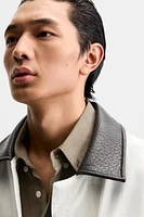 CONTRASTING COLLAR JACKET