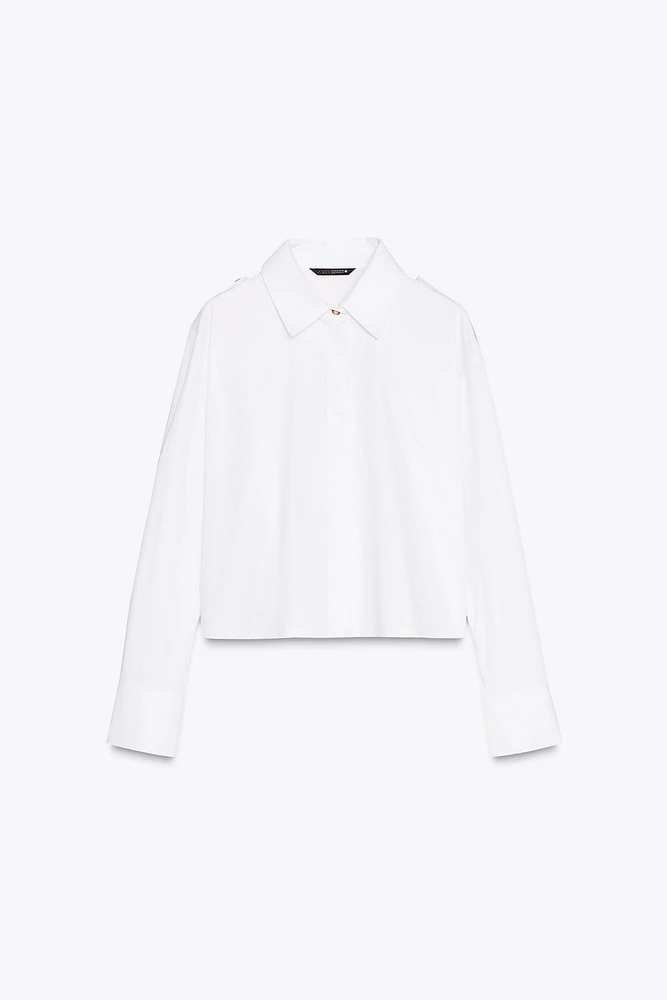 CROPPED POPLIN SHIRT