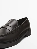 Mocassins en cuir avec patte