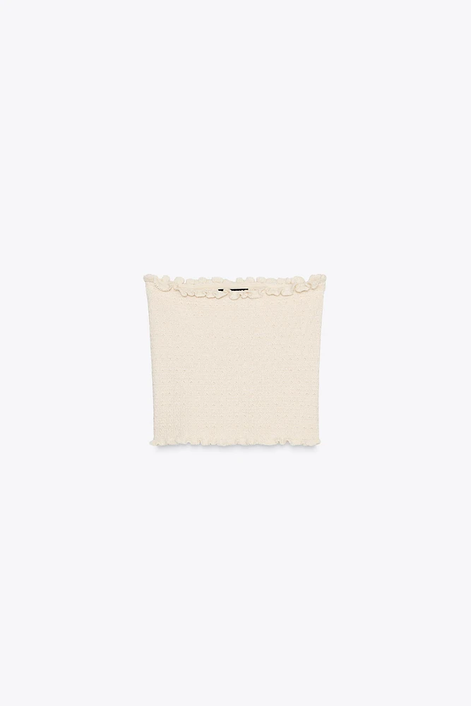 KNIT BANDEAU TOP