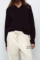 TEXT PRINT SWEATPANTS