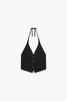 GILET HALTER À NŒUDS