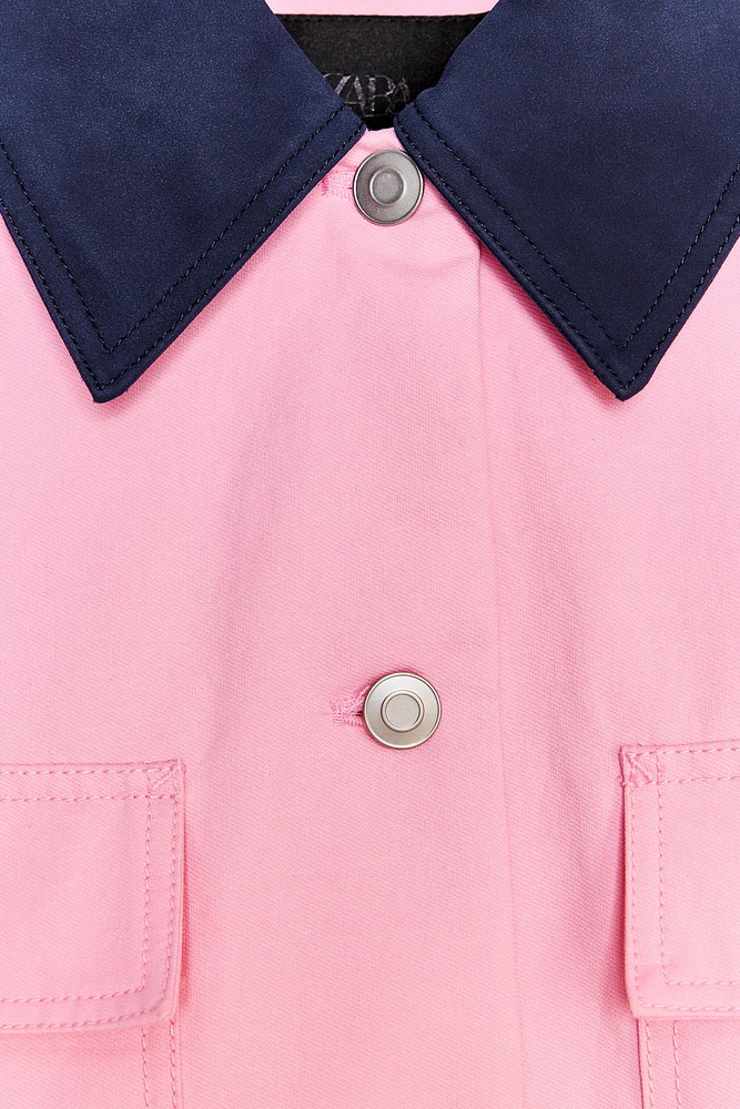 CONTRAST COLLAR JACKET