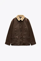 VESTE COL CONTRASTE