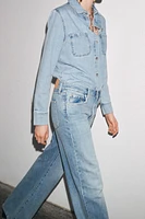 ZW COLLECTION WIDE LEG LOW-RISE JEANS
