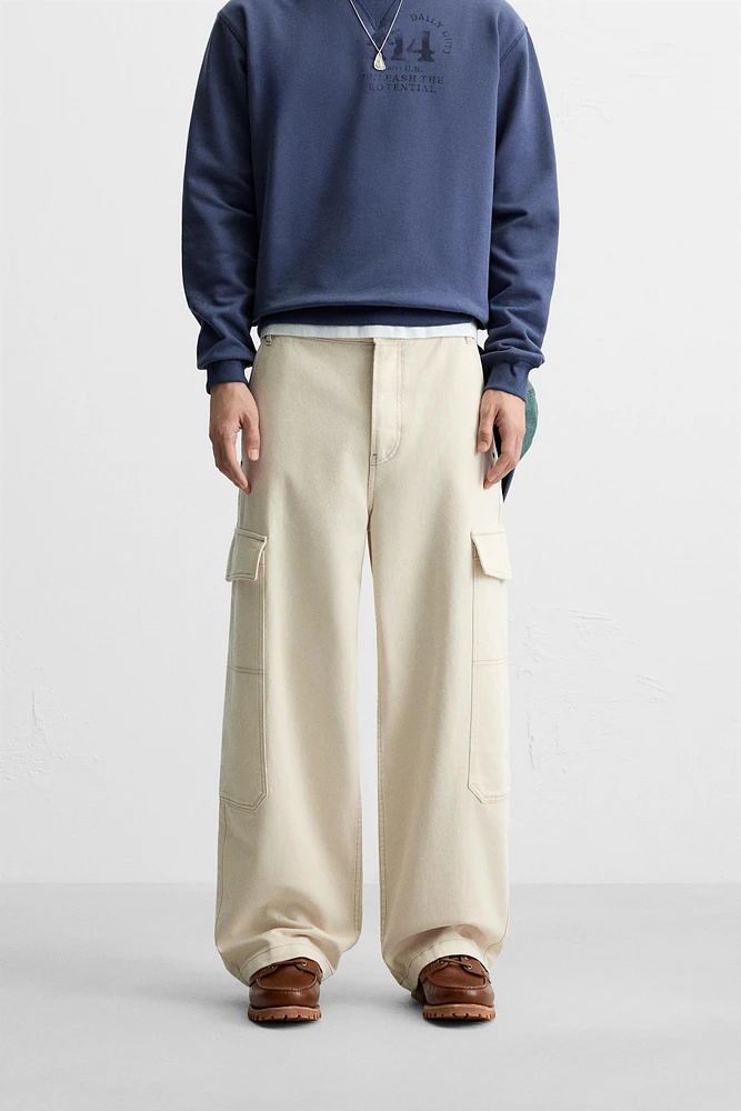 PANTALON CARGO COUPE LARGE