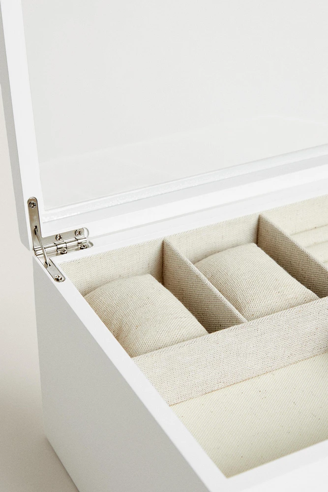 LACQUERED JEWELRY BOX WITH DRAWERS