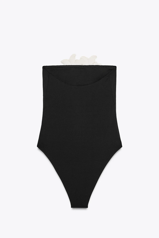 MAILLOT DE BAIN BANDEAU FLEURS