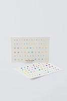 GLITTER FLOWERS ZARA FACE STICKERS