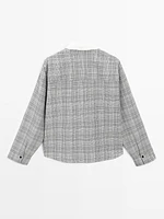 Check cotton blend shirt
