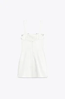 SATIN BOW SHORT DRESS