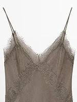Satin camisole midi dress