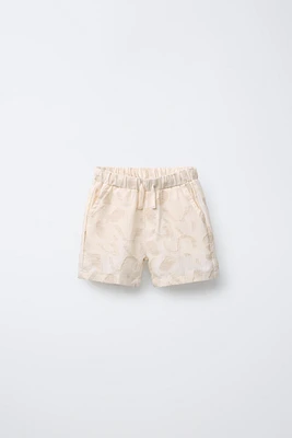 LINEN PATCH SHORTS