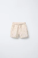 LINEN PATCH SHORTS