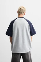 CONTRASTING SLEEVE T-SHIRT