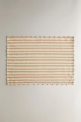 PLACEMAT WITH COLORED STRIPES