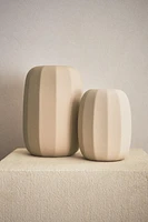 STONEWARE VASE WITH LINES