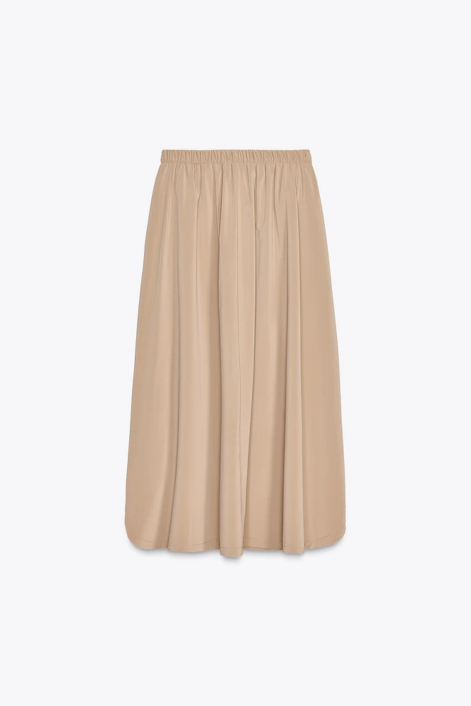 ROUND HEM MIDI SKIRT