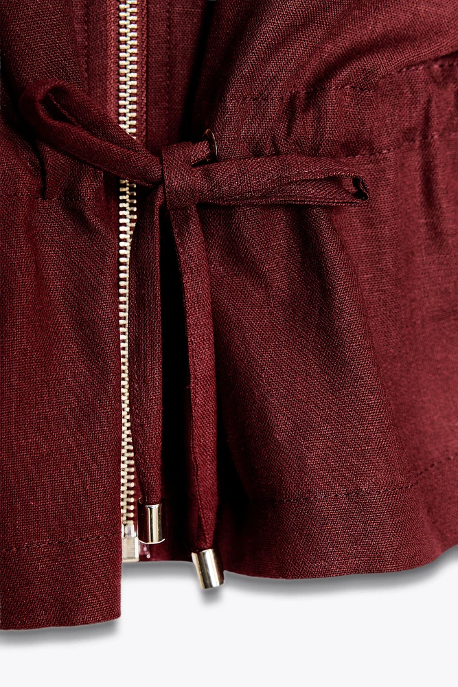 LINEN SAFARI JACKET