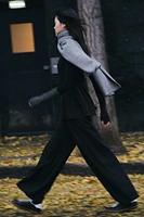 PANTALON LARGE SOFT PIQUÉ