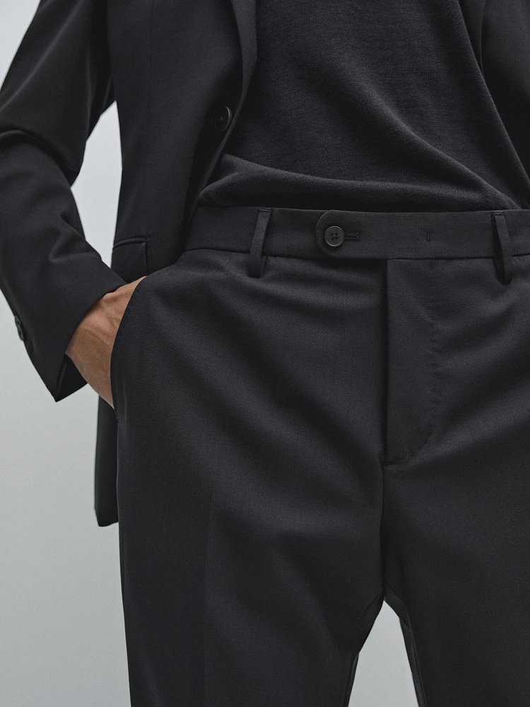 100% wool suit trousers