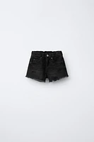 RIPPED DENIM SHORTS
