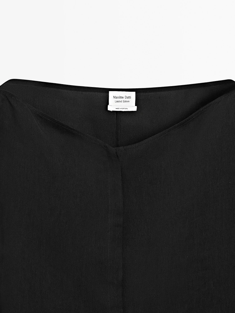 Linen blend boat neck shirt - Limited Edition