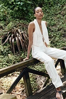 EMBROIDERED MIRROR VEST TOP