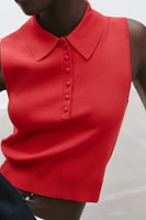 SIDE STRIPE KNIT TOP