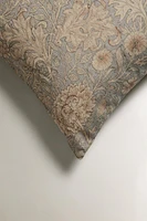 MORRIS & CO. WASHED LINEN PRINTED THROW PILLOW COVER