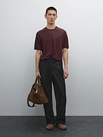 Short sleeve fine knit sweater