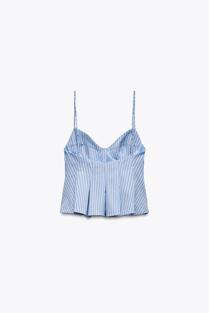 PLEATED POPLIN TOP